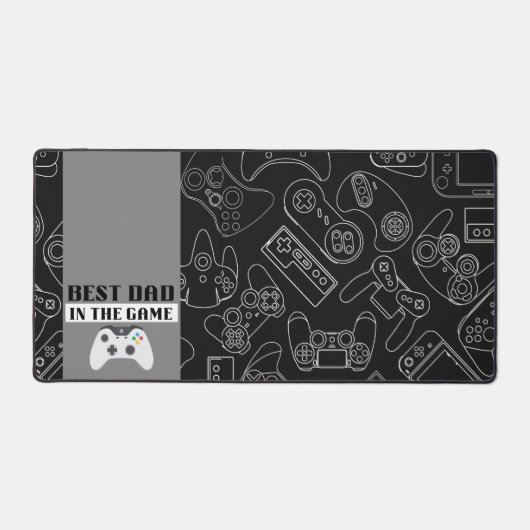 Bester Vater in der Game Digital Dark Desk Mat Schreibtischunterlage (Vorderseite)
