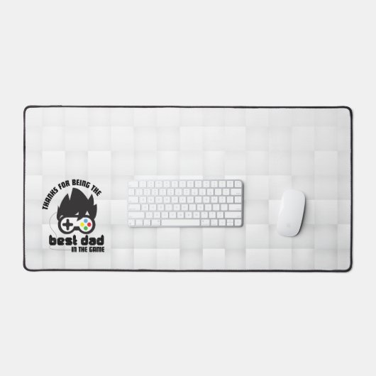 Bester Vater in der Game Digital Gray Desk Mat Schreibtischunterlage (Tastatur & Maus)