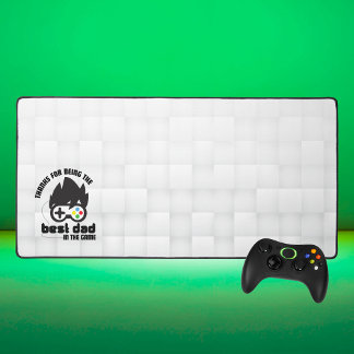 Bester Vater in der Game Digital Gray Desk Mat Schreibtischunterlage