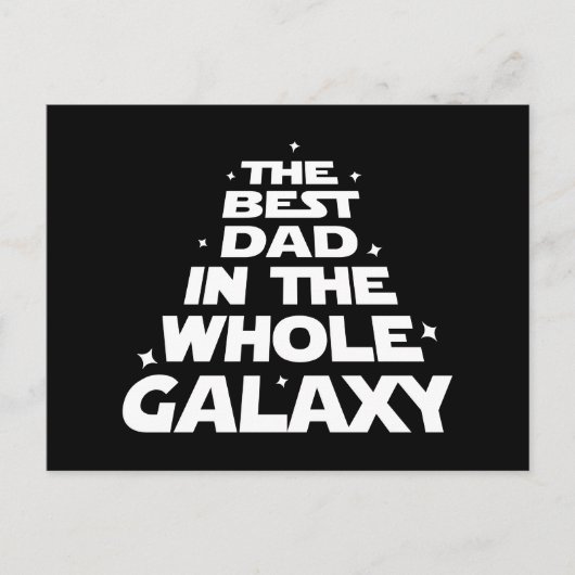 Bester Vater in der ganzen Galaxie - Vatertag Postkarte (Vorderseite)