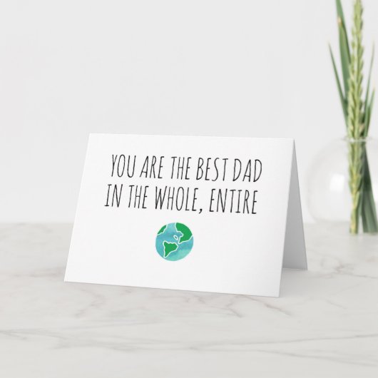 Bester Vater in der ganzen Welt Karte (Vorderseite)