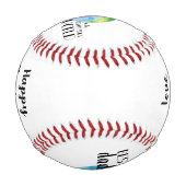 Bester Vater in der gesamten Welt Personalisiert Baseball (Rückseite)