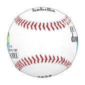 Bester Vater in der gesamten Welt Personalisiert Baseball (Vorderseite)