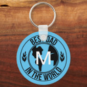 BESTER VATER IN DER MIT MONOGRAMM SCHLÜSSELKETTE D SCHLÜSSELANHÄNGER (Vorderseite)