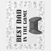 Bester Vater in der Spielskizze White Large Fleecedecke (Vorderseite)