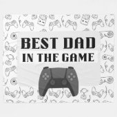 Bester Vater in der Spielskizze White Large Fleecedecke (Vorderseite (Horizontal))