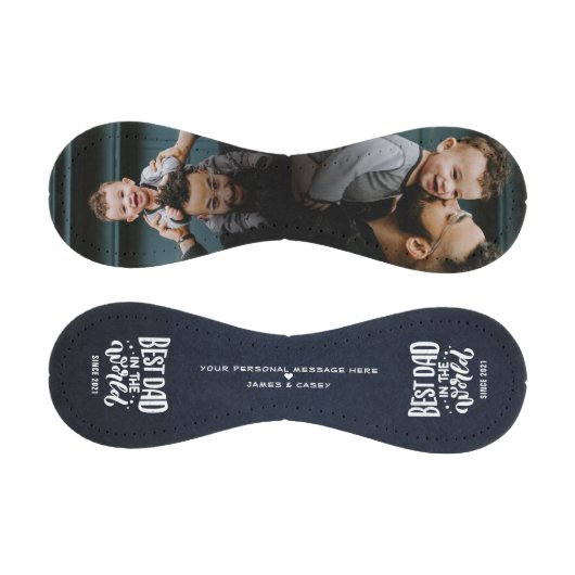 "Bester Vater in der Welt" 2-Foto-Nachricht Baseball (Paneele)