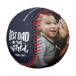 "Bester Vater in der Welt" 2-Foto-Nachricht Baseball