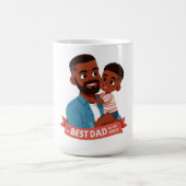 Bester Vater in der Welt - Afrikanische Amerikanis Kaffeetasse (Mittel)