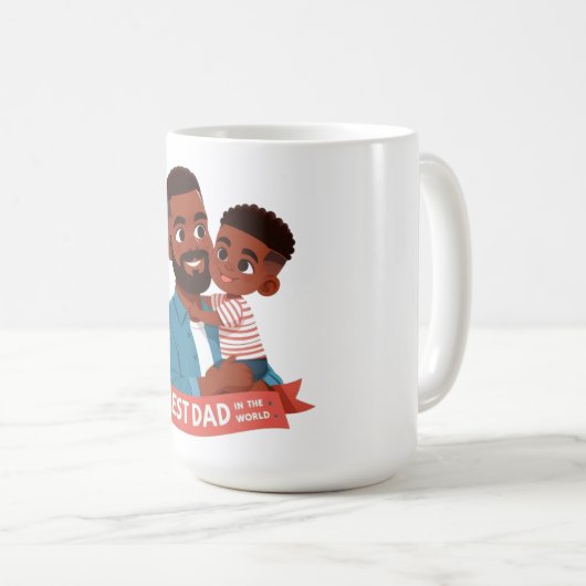 Bester Vater in der Welt - Afrikanische Amerikanis Kaffeetasse (VorderseiteRechts)