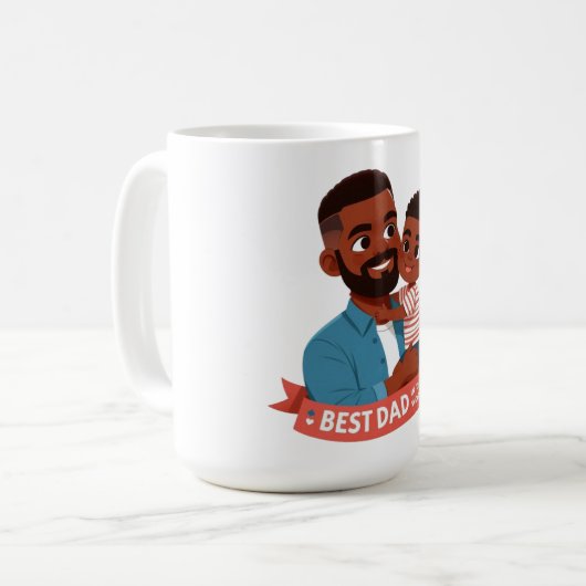 Bester Vater in der Welt - Afrikanische Amerikanis Kaffeetasse (Vorderseite Links)