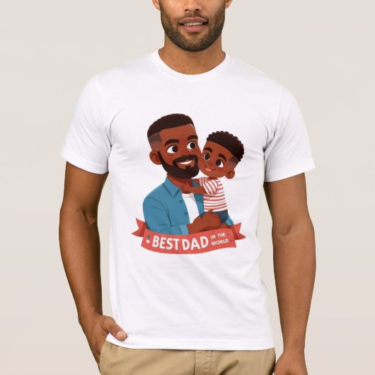 Bester Vater in der Welt - Afrikanische Amerikanis T-Shirt (Vorderseite)