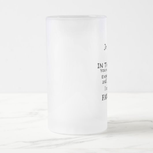 Bester Vater in der Welt FUNNY VATER GIFT Mattglas Bierglas (Mittel)