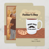 Bester Vater in der weltweiten Fotokarte Einladung (Vorne/Hinten)