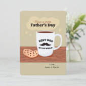 Bester Vater in der weltweiten Fotokarte Einladung (Stehend Vorderseite)