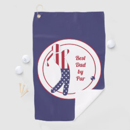 Bester Vater in Par| American Flag Golf Player Golfhandtuch