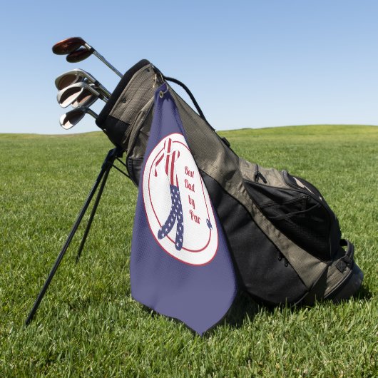 Bester Vater in Par| American Flag Golf Player Golfhandtuch (Gras)