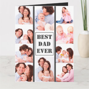Bester Vater je 10 Foto Collage Vatertag Geschenk Karte