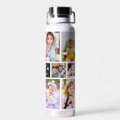 Bester Vater je 12 Foto Collage Vathers Day Gesche Trinkflasche (Rückseite)