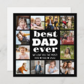 Bester VATER je 12 FotoCollage Feiertagskarte (Vorne/Hinten)