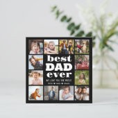 Bester VATER je 12 FotoCollage Feiertagskarte (Stehend Vorderseite)