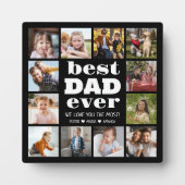 Bester VATER je 12 FotoCollage Fotoplatte (Vorderseite)