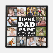 Bester VATER je 12 FotoCollage Magnet (Vorne)