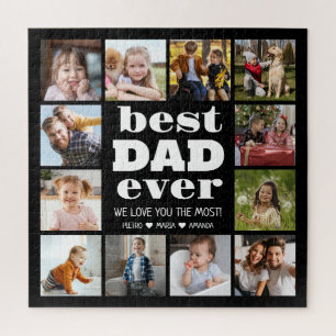 Bester VATER je 12 FotoCollage Puzzle