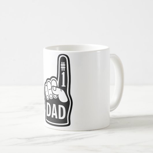 Bester Vater je - #1 Hand Design Kaffeetasse (VorderseiteRechts)