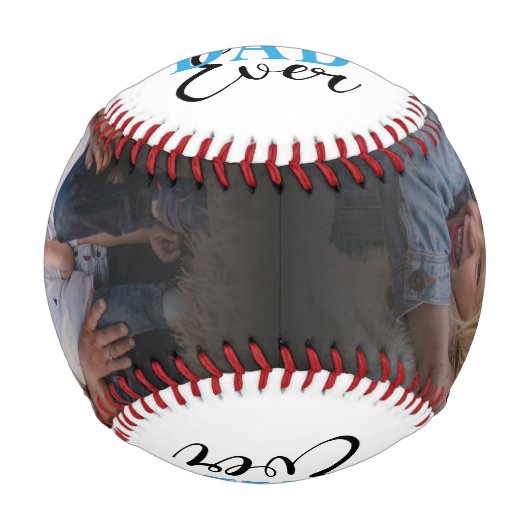 Bester Vater je 2 Foto Baseball (Vorderseite)