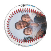 Bester Vater je 2 Foto Baseball (Vorderseite Links)