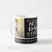 Bester Vater je | 2 Foto benutzerdefinierte Tasse (Vorderseite Links)