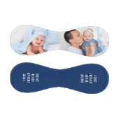 Bester Vater je 2 Foto Blau Baseball (Paneele)