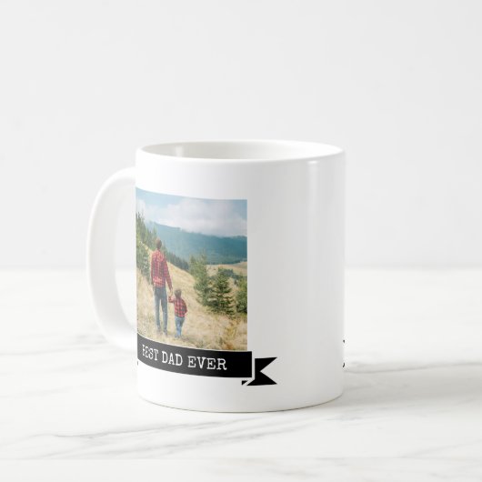 Bester Vater je 2 Foto Kaffeetasse (Vorderseite Links)