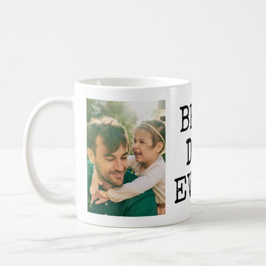 Bester Vater je 2 Foto Kaffeetasse (Links)