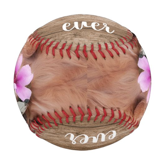 Bester Vater je 2 Fotomaterial Rustikales Holz Baseball (Vorderseite)