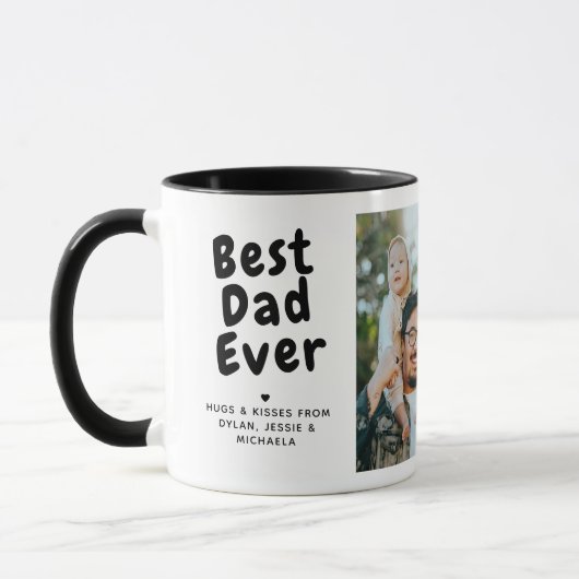 Bester Vater je 2-Fotomaterial und benutzerdefinie Tasse (Links)