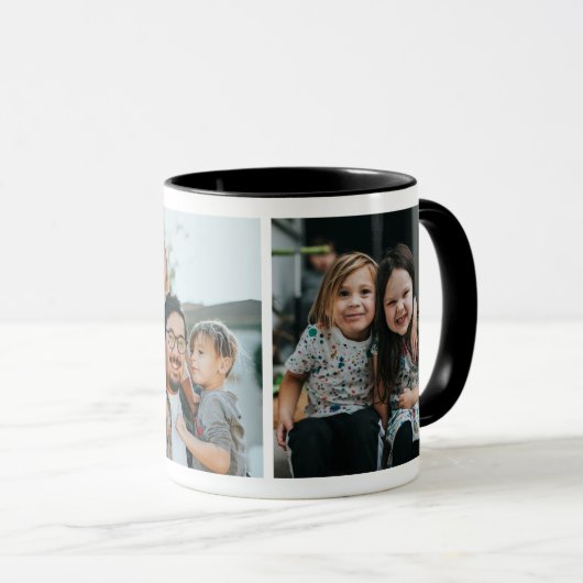 Bester Vater je 2-Fotomaterial und benutzerdefinie Tasse (VorderseiteRechts)