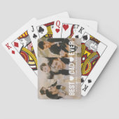 Bester Vater je 3 Collage Hearts kundenspezifisch Spielkarten (Rückseite)