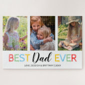 Bester Vater je 3 Familien Foto Puzzle (Horizontal)