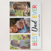 Bester Vater je 3 Familien Foto Puzzle (Vertikal)