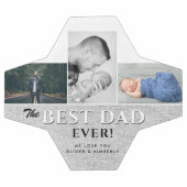 Bester Vater je 3 Foto Collage Vatertag Fußball (Flach)