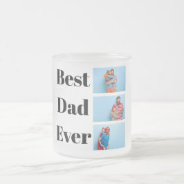 Bester Vater je 3 Foto Collage Vatertag Geschenk Mattglastasse