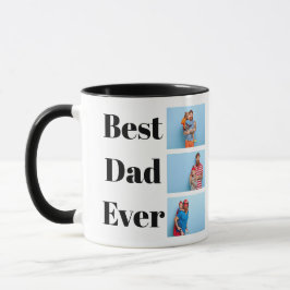 Bester Vater je 3 Foto Collage Vatertag Geschenk Tasse
