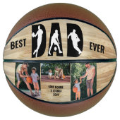 Bester Vater je 3 Foto Letter Cut-Out Basketball (Vorderseite)