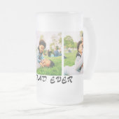 Bester Vater je 3 Fotocollage Familie - Beste Gesc Mattglas Bierglas (VorderseiteRechts)