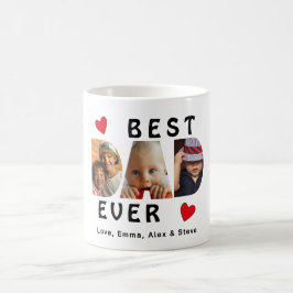 Bester Vater je 3 FotoCollage individuell Kaffeetasse