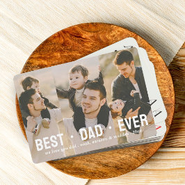 Bester Vater je 3 FotoCollage individuell Spielkarten