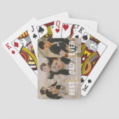 Bester Vater je 3 FotoCollage individuell Spielkarten (Rückseite)