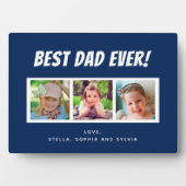 Bester Vater je 3 Fotos, Produktfamilie Blau Fotoplatte (Vorderseite)